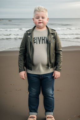 Lithuanian child boy with  white hair