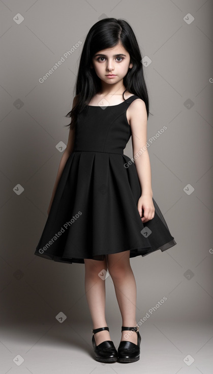 Syrian child female with  black hair