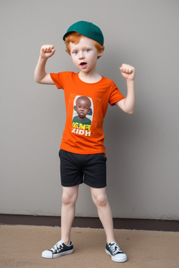 Zambian infant boy with  ginger hair