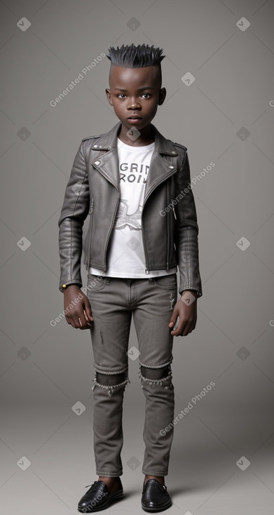 Togolese child boy with  gray hair