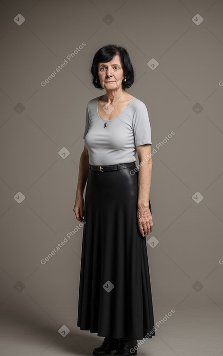 Belgian elderly female with  black hair