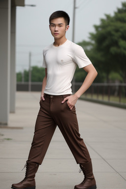 Vietnamese young adult male with  brown hair