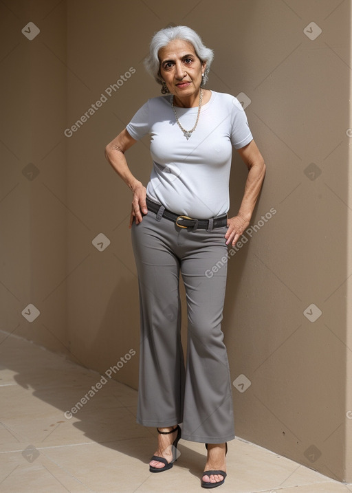 Jordanian elderly female with  gray hair