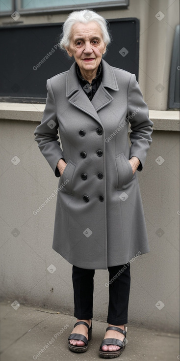 Macedonian elderly female with  gray hair