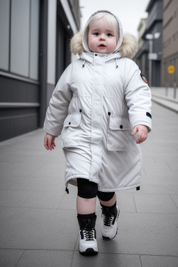 Czech infant girl with  white hair