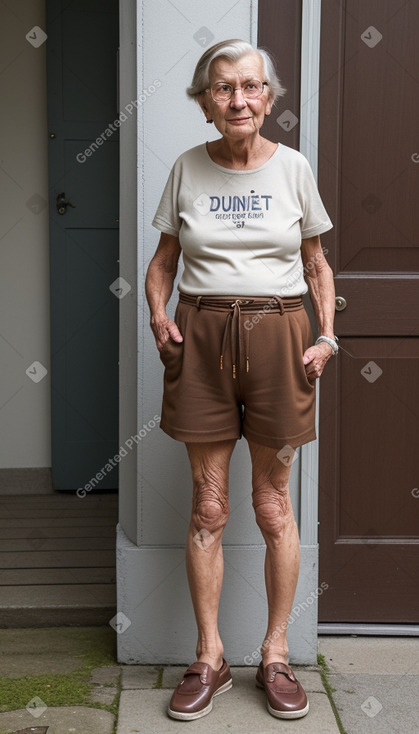 Dutch elderly female with  brown hair