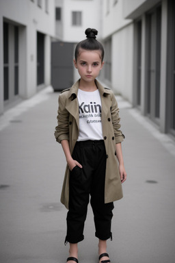 Austrian child girl with  black hair