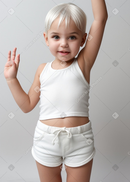 Tunisian infant girl with  white hair