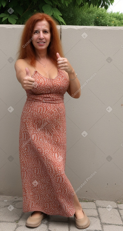 Tunisian 45 years female with  ginger hair