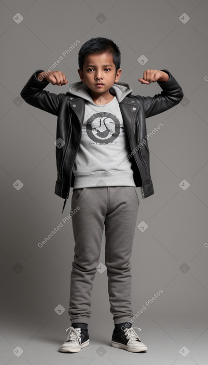 Nepalese child boy with  gray hair