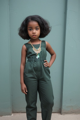 African american child girl with  black hair