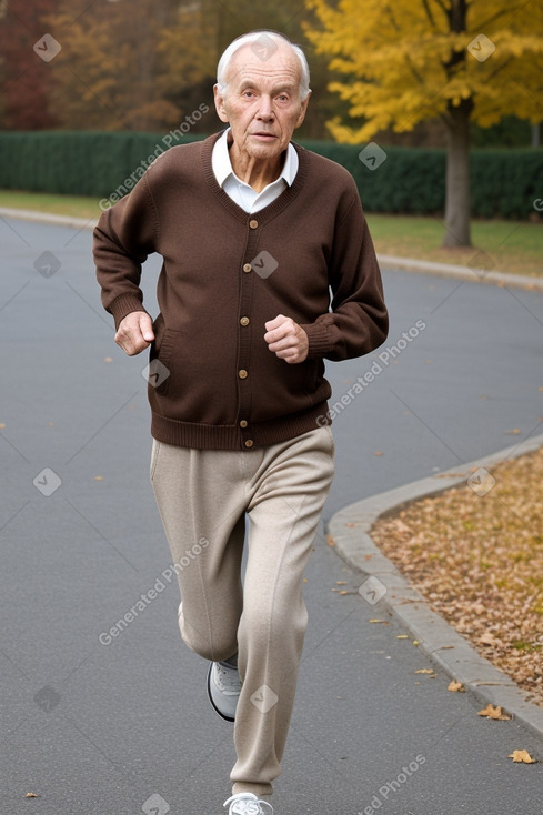 Swedish elderly male with  brown hair