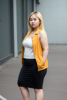 Vietnamese young adult female with  blonde hair