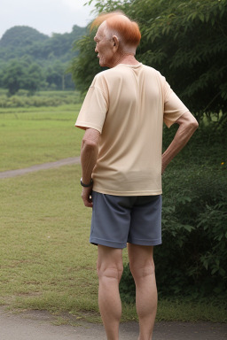 Vietnamese elderly male with  ginger hair