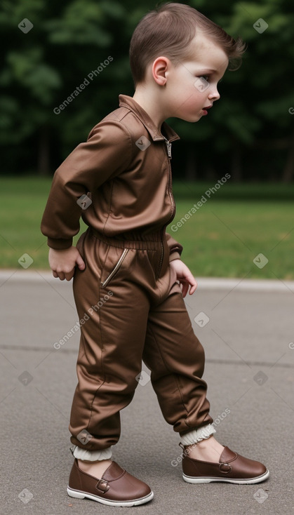 Serbian infant boy with  brown hair