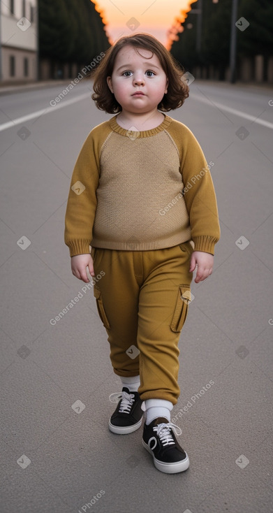 Italian infant girl with  brown hair