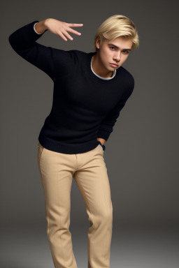 Ecuadorian young adult male with  blonde hair