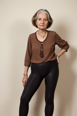 Spanish elderly female with  brown hair