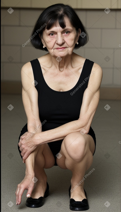 Belarusian elderly female with  black hair