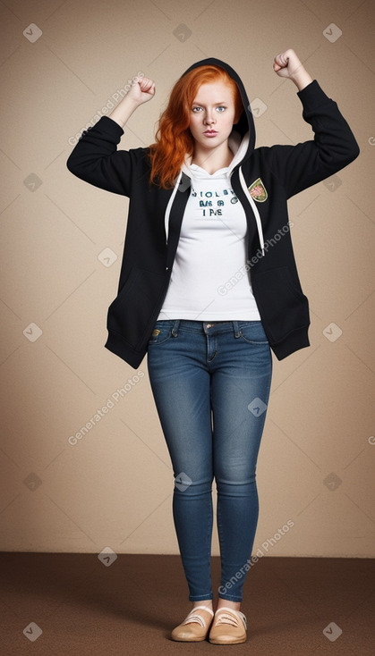 Zambian young adult female with  ginger hair