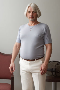 Croatian 45 years male with  white hair