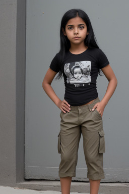 Guatemalan child girl with  black hair