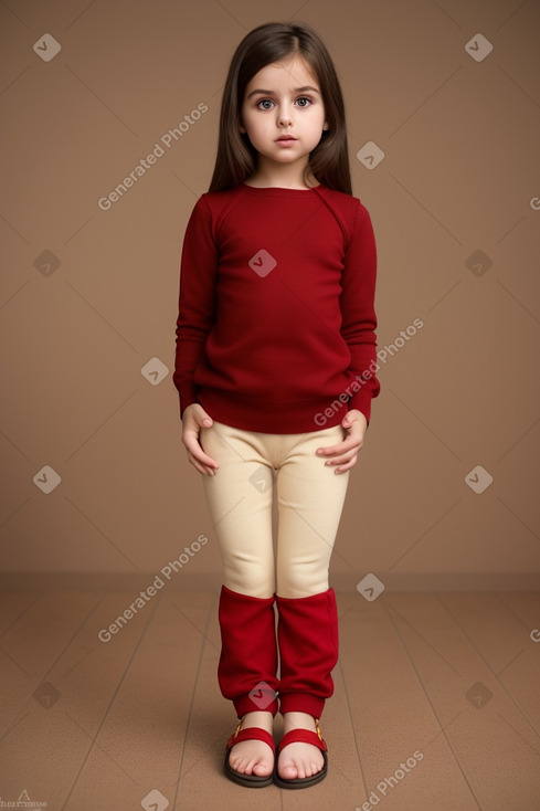 Turkish infant girl with  brown hair