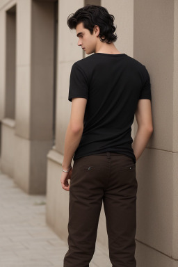 Slovak teenager boy with  black hair