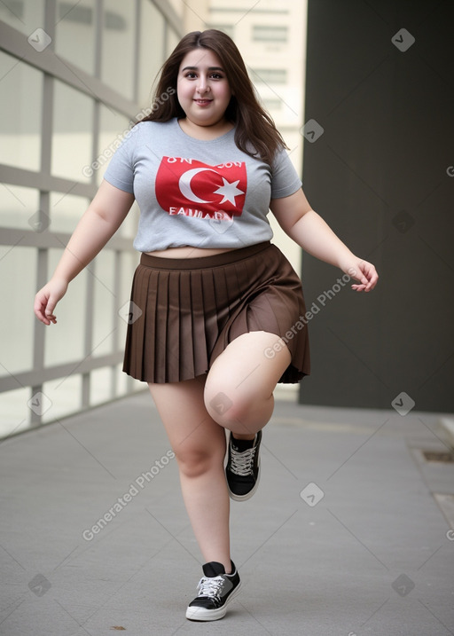 Turkish young adult female with  brown hair