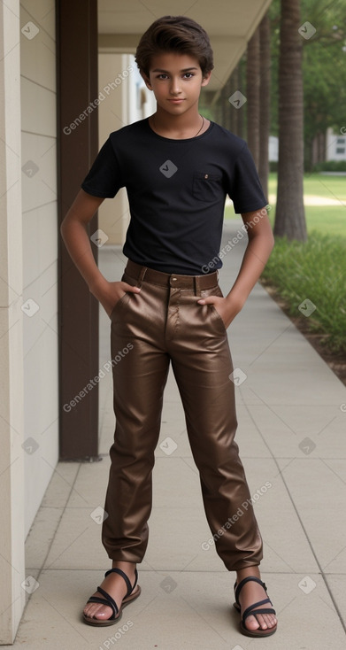 Teenager boy with  brown hair