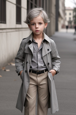 Hungarian child boy with  gray hair