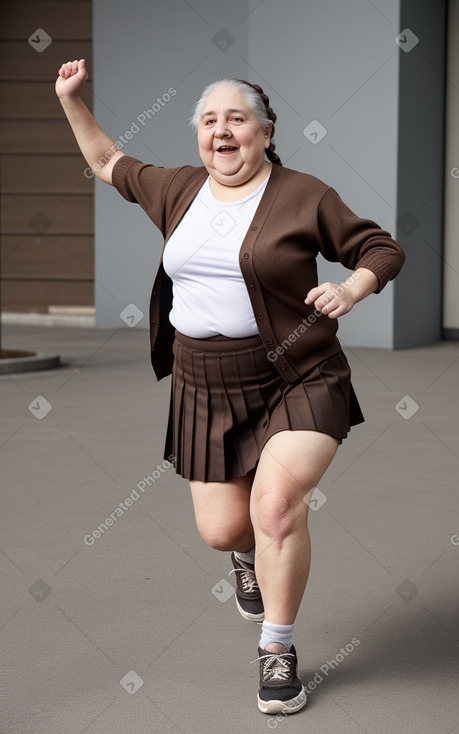 Chilean elderly female with  brown hair