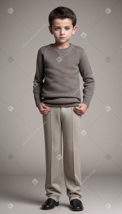 Italian child boy with  gray hair