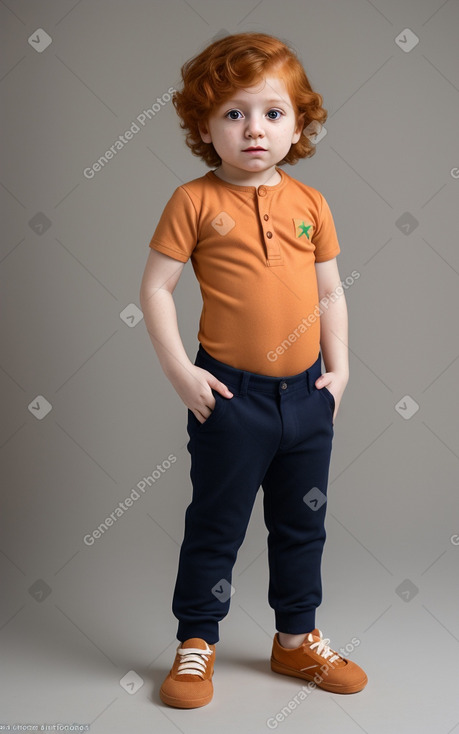 Iranian infant boy with  ginger hair