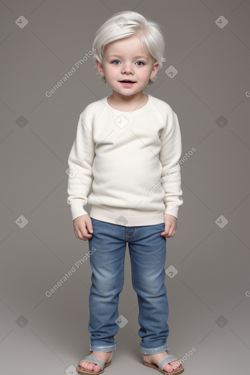 Hungarian infant boy with  white hair