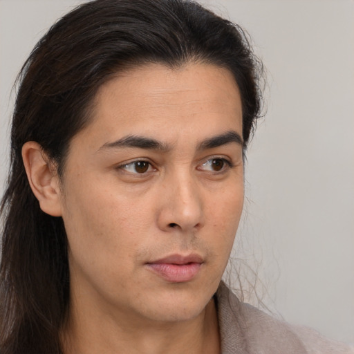 Neutral white young-adult male with medium  brown hair and brown eyes