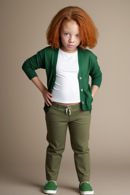 African american child female with  ginger hair