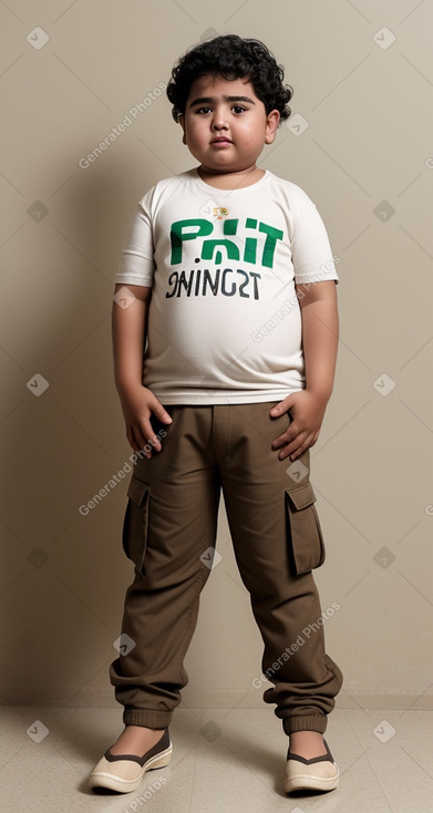 Emirati child boy with  brown hair