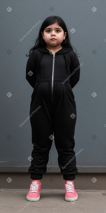 Colombian child girl with  black hair