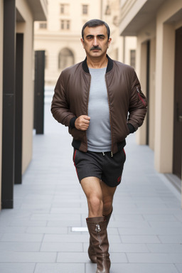 Azerbaijani middle-aged male with  brown hair