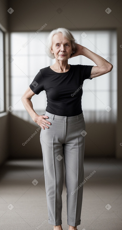 Estonian elderly female with  black hair