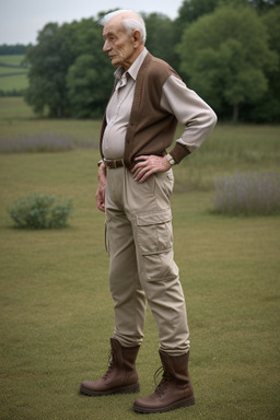 Hungarian elderly male with  brown hair