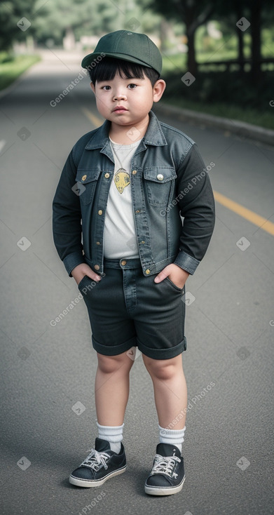 Vietnamese child boy with  black hair