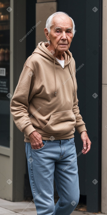 Elderly male with  brown hair