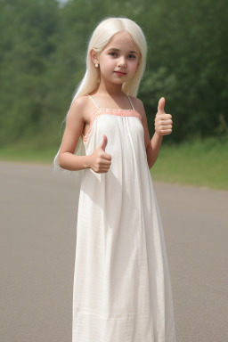 Child girl with  white hair