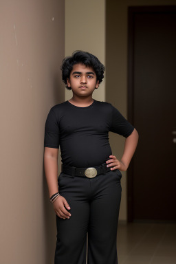 Omani teenager boy with  black hair