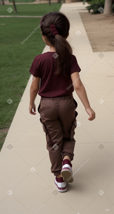 Jordanian child girl with  brown hair