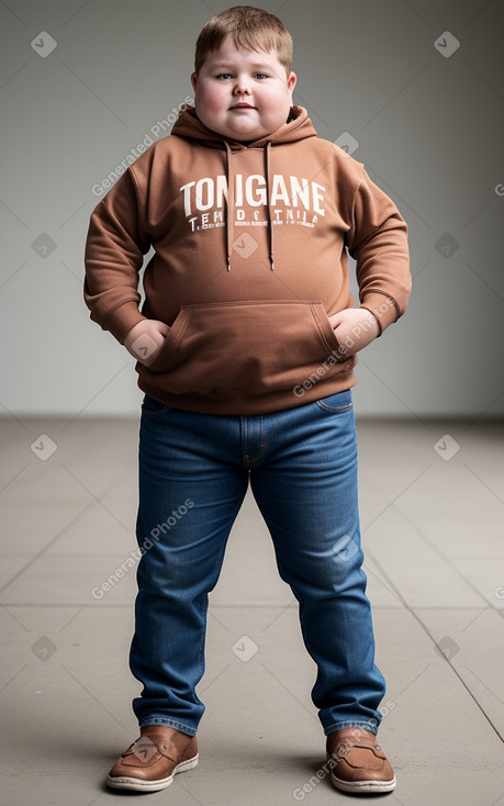 Polish child boy with  brown hair