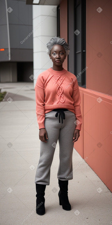 Adult non-binary with  gray hair