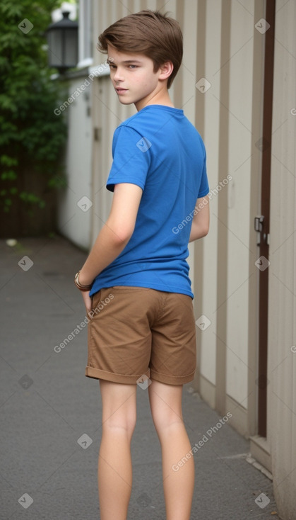 German teenager boy with  brown hair